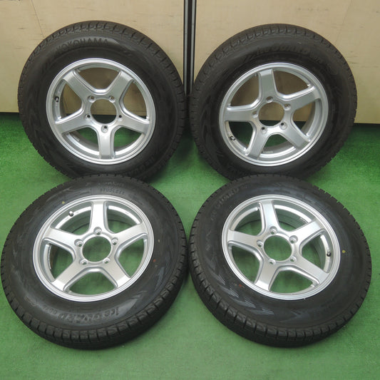*送料無料* バリ溝!キレイ!9.5分以上★ジムニー等 175/80R16 スタッドレス ヨコハマ アイスガード G075 社外 アルミ 16インチ PCD139.7/5H★4032007SYス