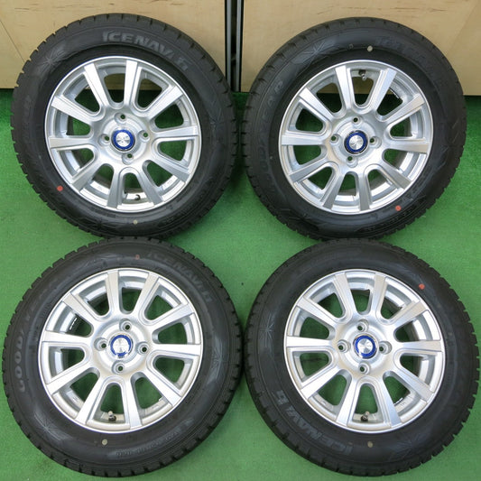 *送料無料* 超バリ溝！キレイ！9.5分以上★スタッドレス 175/65R14 グッドイヤー アイスナビ6 JENEIGE 14インチ PCD100/4H★4050109イス