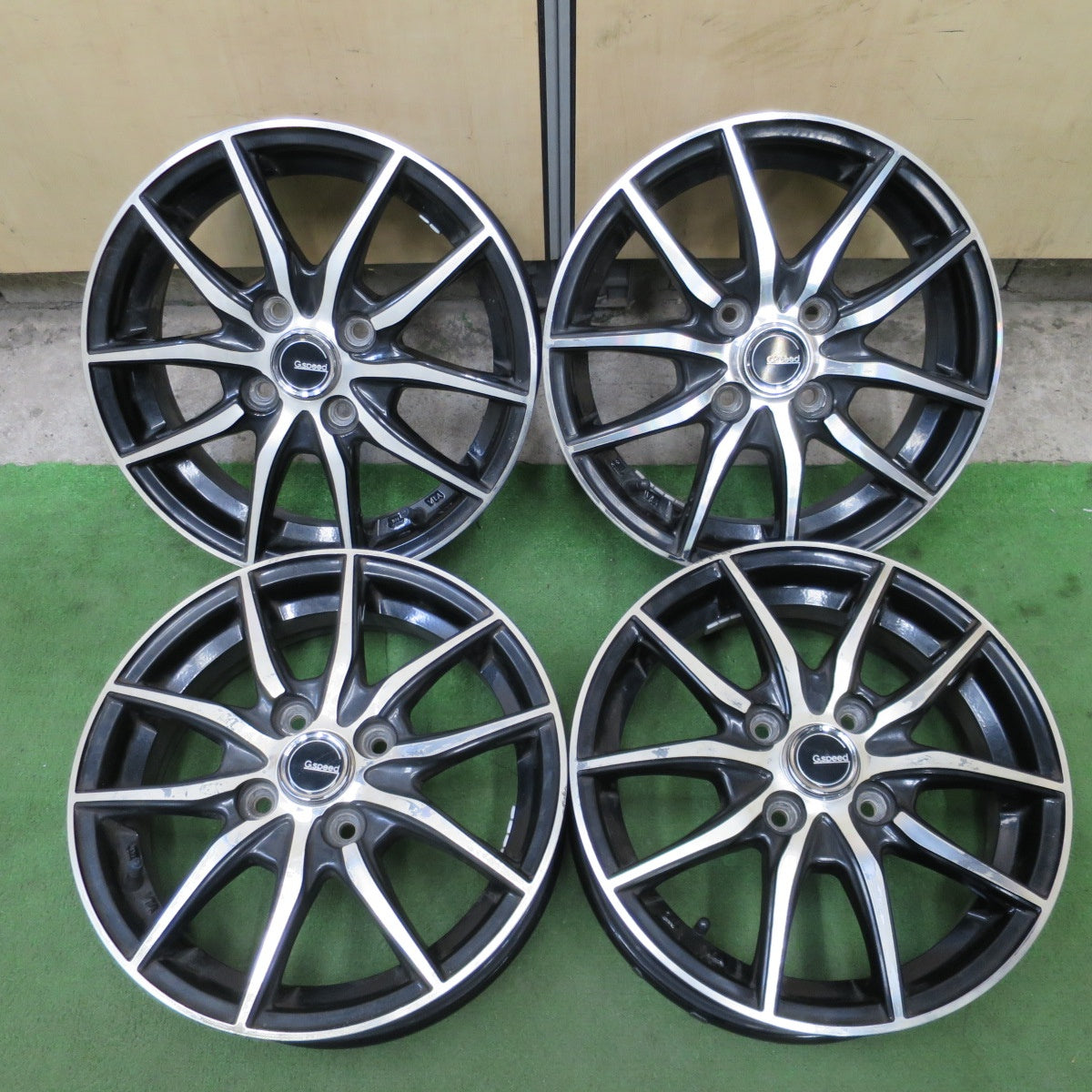 4本価格◎G.speed 14インチ ホイール Gスピード 14×4.5J PCD100/4H◎6090403NGホ