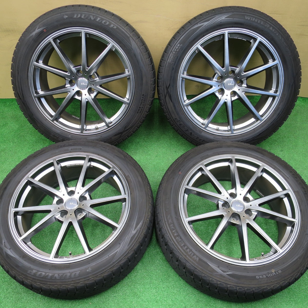 センサー付！バリ溝！キレイ！9.5分★スタッドレス 235/55R20 ダンロップ ウインターマックス SJ8 LF SPORT LFスポーツ 20インチ PCD114.3/5H★5121309NKス
