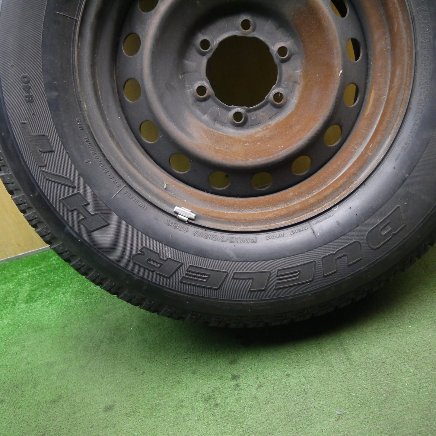 未使用！1本★トヨタ FJクルーザー 純正 スチール 265/70R17 ブリヂストン デューラー H/T 840 スペア 17インチ PCD139.7/6H★5082904Hノ