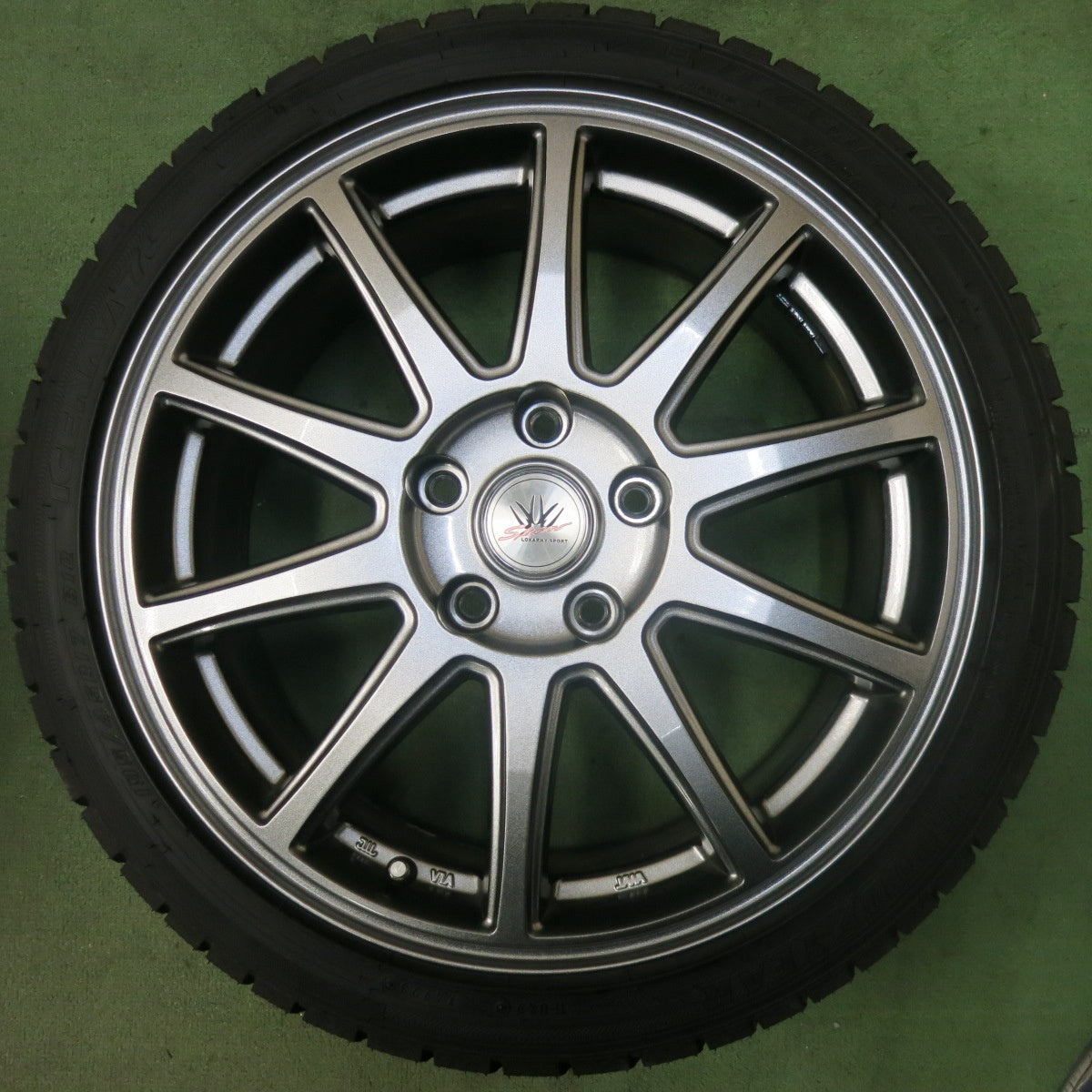 バリ溝！23年！キレイ！9.5分以上★LOXARNY SPORT 195/45R17 スタッドレス グッドイヤー アイスナビ7 ロクサーニ スポーツ 17インチ PCD114.3/5H★5111701SKス