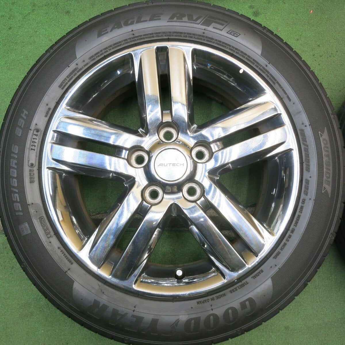 4本価格★日産 セレナ ライダー 純正 AUTECH 195/60R16 グッドイヤー イーグル RVF ECO オーテック 16インチ PCD114.3/5H★5091109HAノ
