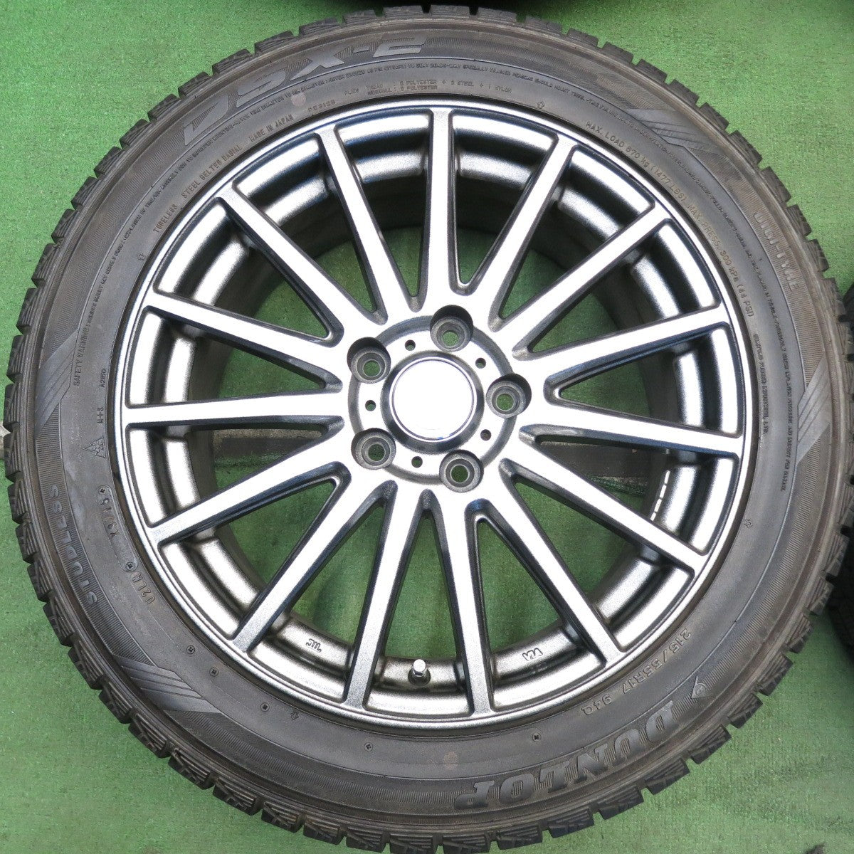 バリ溝！キレイ！9.5分◎スタッドレス 215/55R17 ダンロップ DSX-2 SEIN RACING S ザイン レーシング 17インチ PCD114.3/5H◎6080603HAス