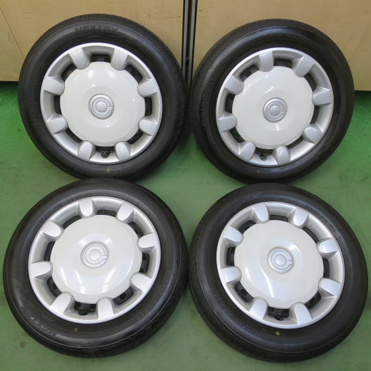 バリ溝！9.5分以上★ダイハツ ムーヴ キャンバス 純正 スチール 155/65R14 ブリヂストン ネクストリー エコピア 14インチ PCD100/4H★6052602イノ