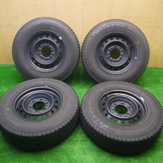 *送料無料* バリ溝！9分★トヨタ ハイエース 純正 スチール 195/80R15 107/105L スタッドレス ブリヂストン ブリザック VL1 PCD139.7/6H★4080603Hス