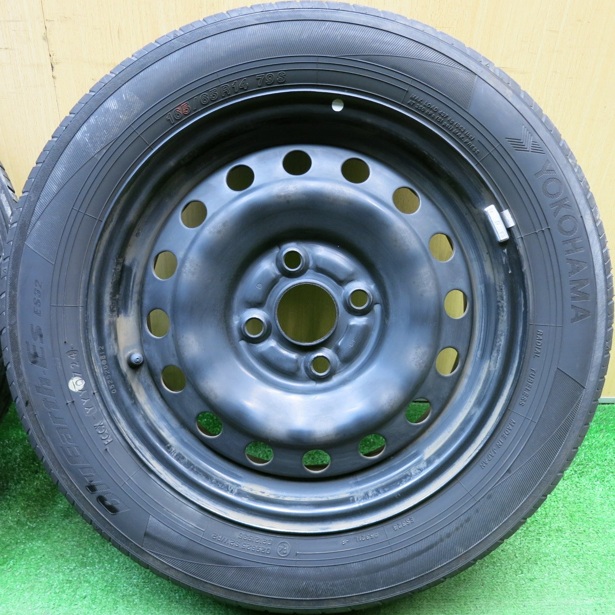 4本価格！24年★165/65R14 ヨコハマ BluEarth-ES ES32 スチール ホイール ブルーアース 14インチ PCD100/4H★6022614HAノ