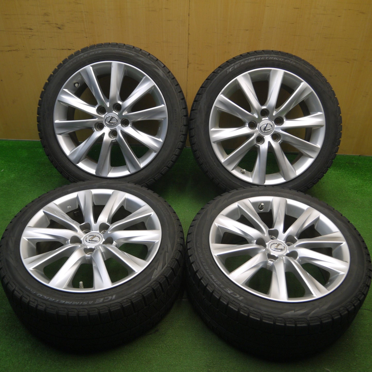 [送料無料] センサー付★レクサス IS 純正 225/45R17 スタッドレス ピレリ アイスアシンメトリコ プラス 17インチ PCD114.3/5H★5030402Hス