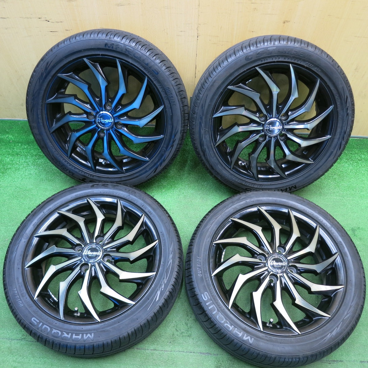 バリ溝！23年！キレイ！9.5分★Warwic HARVEL 165/55R15 マーキス CST MR61 ワーウィック ハーベル 15インチ 軽サイズ PCD100/4H★6040507HAノ