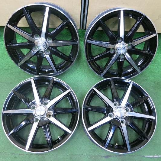 [送料無料] 4本価格★ZINA DIOS es9 社外 アルミ ホイール 15インチ 15×4.5J PCD100/4H★4103111SYホ