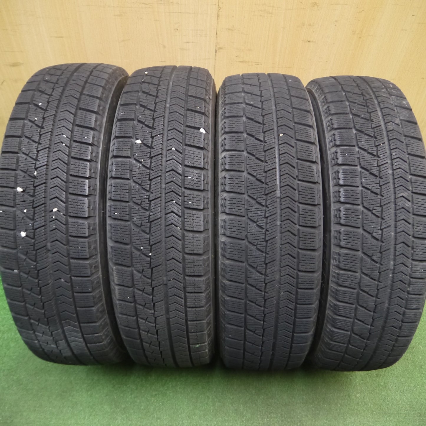 [送料無料] バリ溝！8.5分★スタッドレス 155/65R14 ブリヂストン ブリザック VRX ZACK JP-110 MONZA ザック 14インチ PCD100/4H★5013107Hス