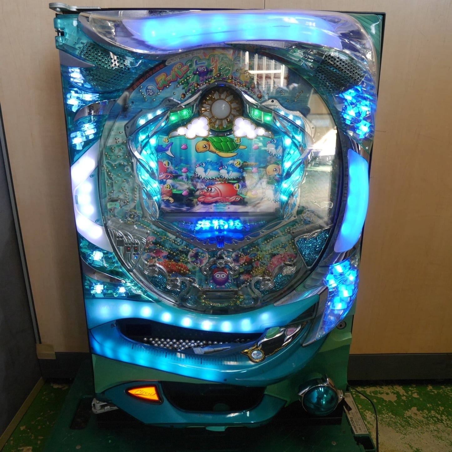 【岐阜発 直接引取限定】鍵付き！循環機仕様☆SANYO CR スーパー 海物語 MTB IN 地中海 パチンコ 台 リミットなし 1/319.8 実機 三洋 現状品☆