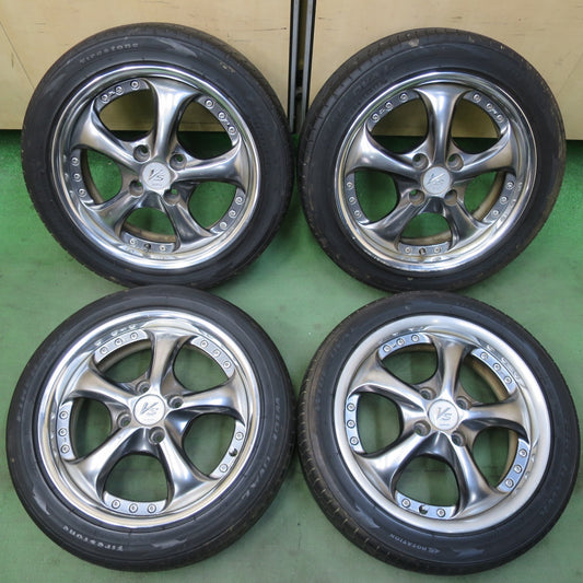 4本価格★WORK VS-KF 165/55R15 ファイアストン ファイアホーク ワイドオーバル 15インチ ワーク PCD100/4H★6032409イノ