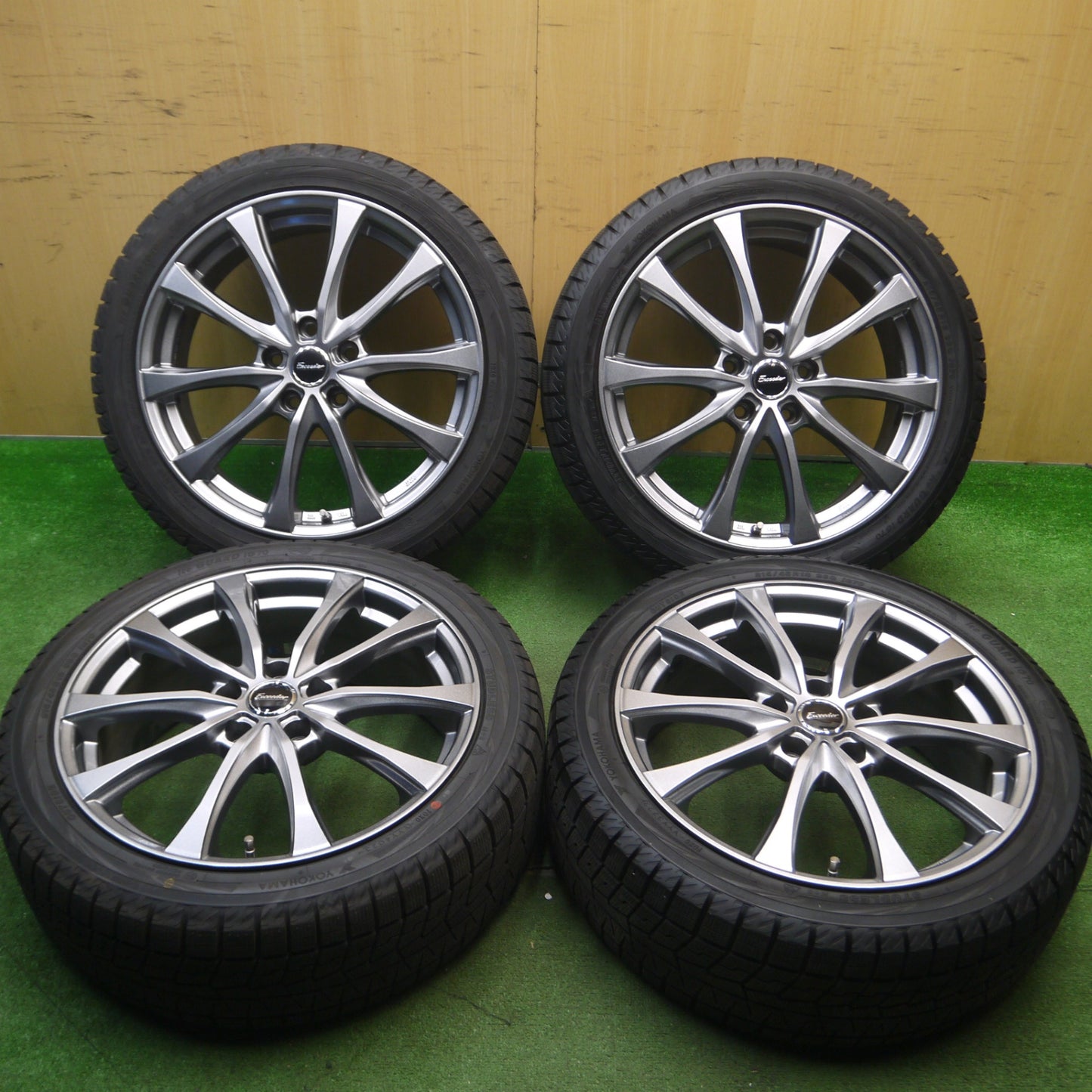 [送料無料] 超バリ溝！23年！キレイ！ほぼ10分★スタッドレス 215/45R18 ヨコハマ アイスガード iG70 Exceeder エクシーダー 18インチ PCD114.3/5H★5022604Hス