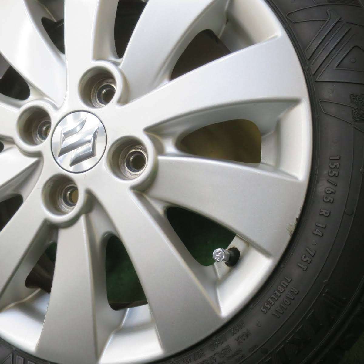 4本価格◎スズキ MK32S スペーシア カスタム 純正 155/65R14 バイキング CITYTECHⅡ 14インチ PCD100/4H◎6072801イノ