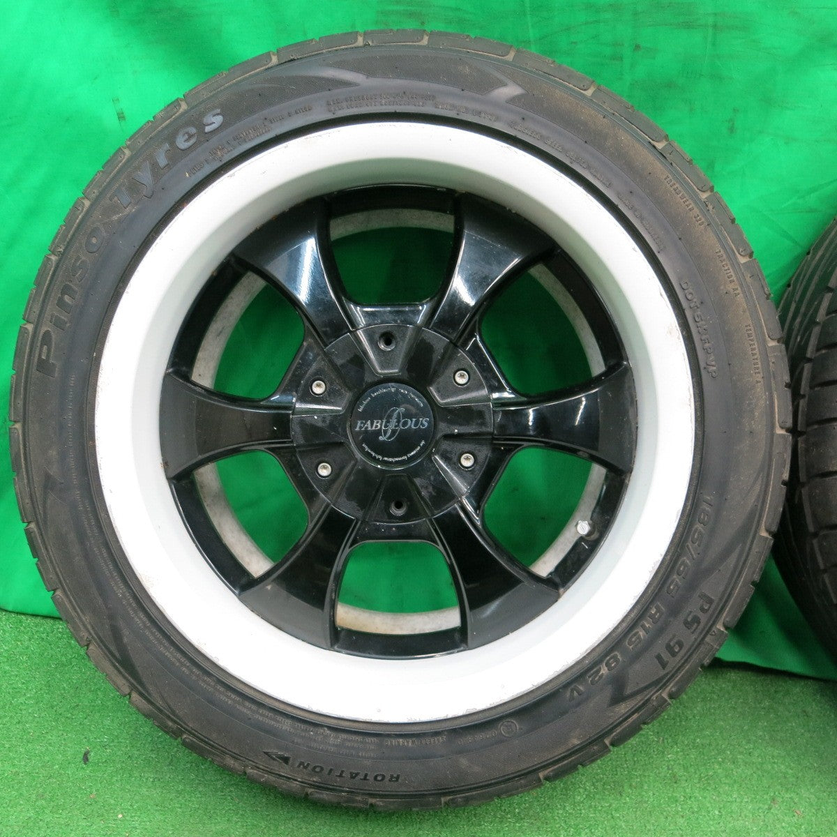 *送料無料* バリ溝！9.5分★FABULOUS 175/55R15 185/55R15 サイルン ATREZZO SH402 ピンソ PS91 ファブレス PCD100 110/4H マルチ★4050802ナノ