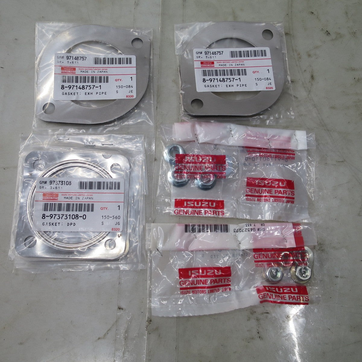 [送料無料] 未使用！セット◆いすゞ  NPR85 エルフ 純正 マフラー 一式 パイプ タイコ サイレンサー ガスケット 等 トラック 排気 パーツ ISUZU◆
