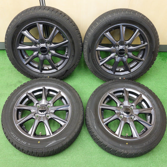 バリ溝！23年！キレイ！8.5分◎スタッドレス 155/65R14 ダンロップ ウインターマックス WM02 DUFACT デュファクト 14インチ PCD100/4H◎6091002KTス