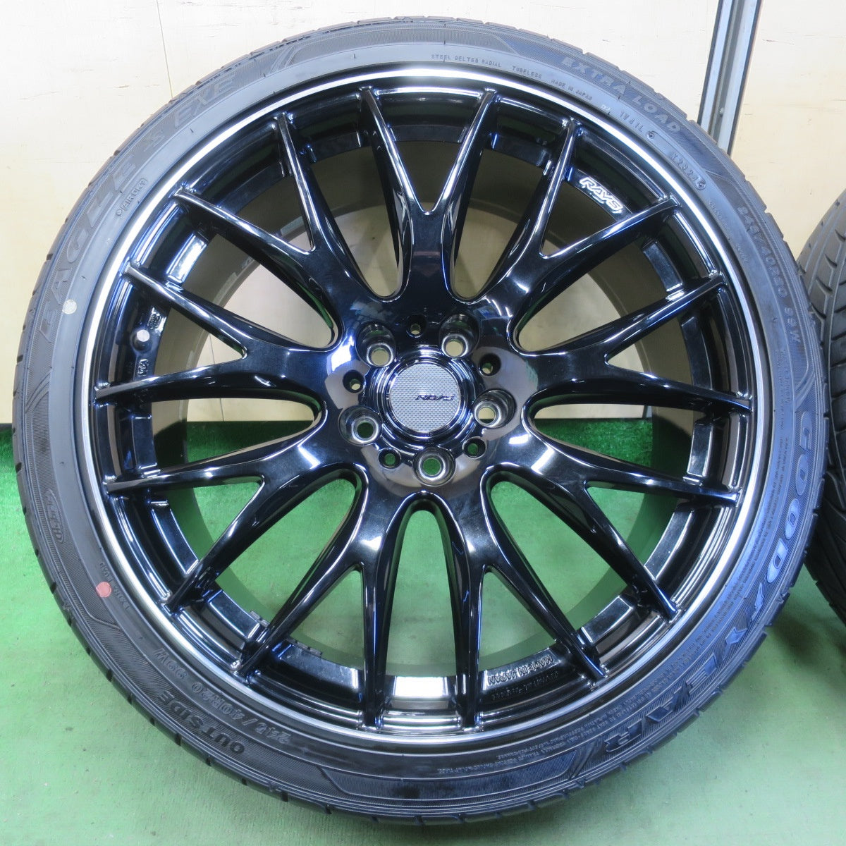 バリ溝！24年！キレイ！9.5分★RAYS HOMURA 2X9 245/40R20 グッドイヤー イーグル LS EXE レイズ ホムラ 2×9 20インチ PCD114.3/5H★6050502イノ