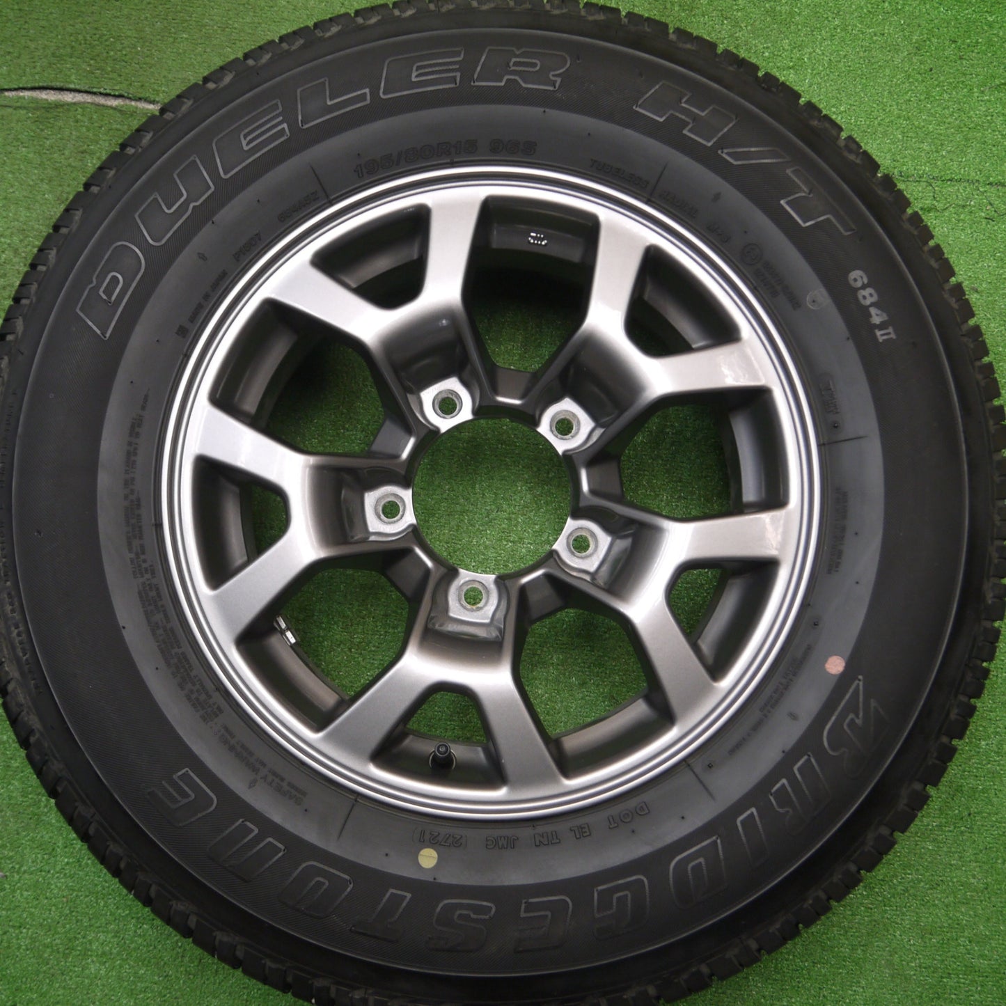 [送料無料] バリ溝！21年！キレイ！9.5分★スズキ JB74 ジムニー シエラ 純正 195/80R15 ブリヂストン デューラー H/T 684Ⅱ 15インチ PCD139.7/5H★4121609Hノ