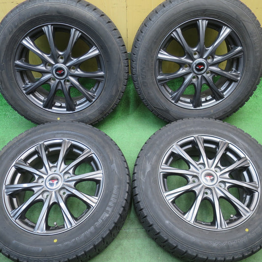バリ溝！キレイ！9分★スタッドレス 195/65R15 ダンロップ ウインターマックス WM02 TEAD テッド 15インチ PCD114.3/5H★6050809NJス