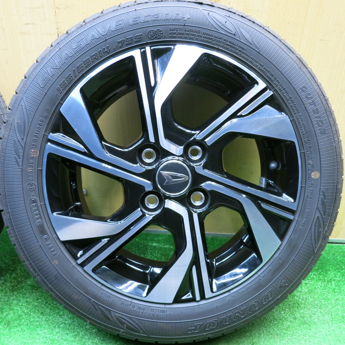 ほぼ新車外し！24年★ダイハツ LA650S タント カスタム 純正 155/65R14 ダンロップ エナセーブ EC300+ 14インチ PCD100/4H★6010309HAノ