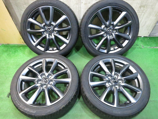 *送料無料* バリ溝！20年！キレイ！9.5分★マツダ3 純正 215/45R18 トーヨー プロクセス R51A 18インチ PCD114.3/5H★3011109Hノ