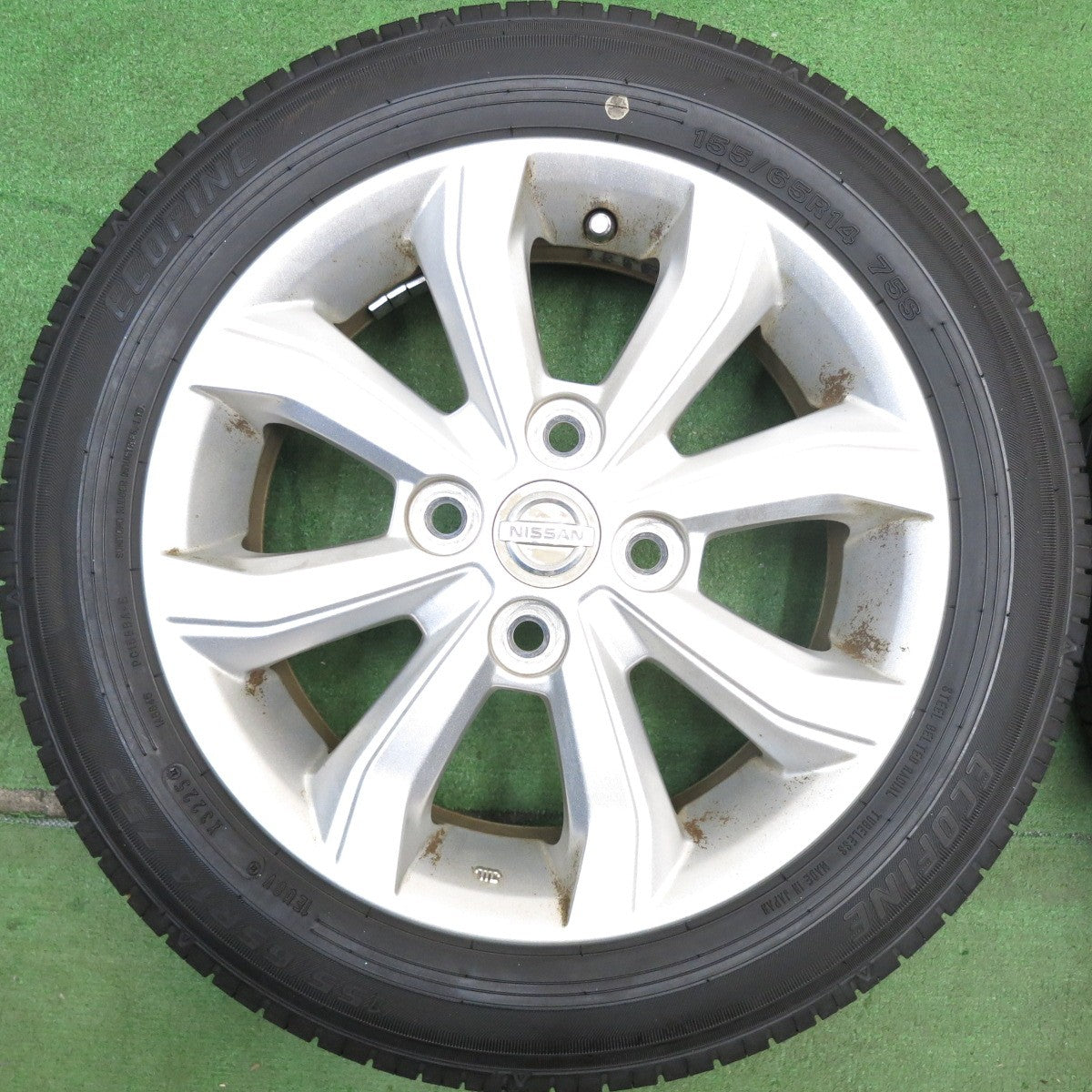 バリ溝！25年！ほぼ10分★日産 デイズ 純正 155/65R14 エコファイン ECOFINE 14インチ PCD100/4H★6050511HAノ