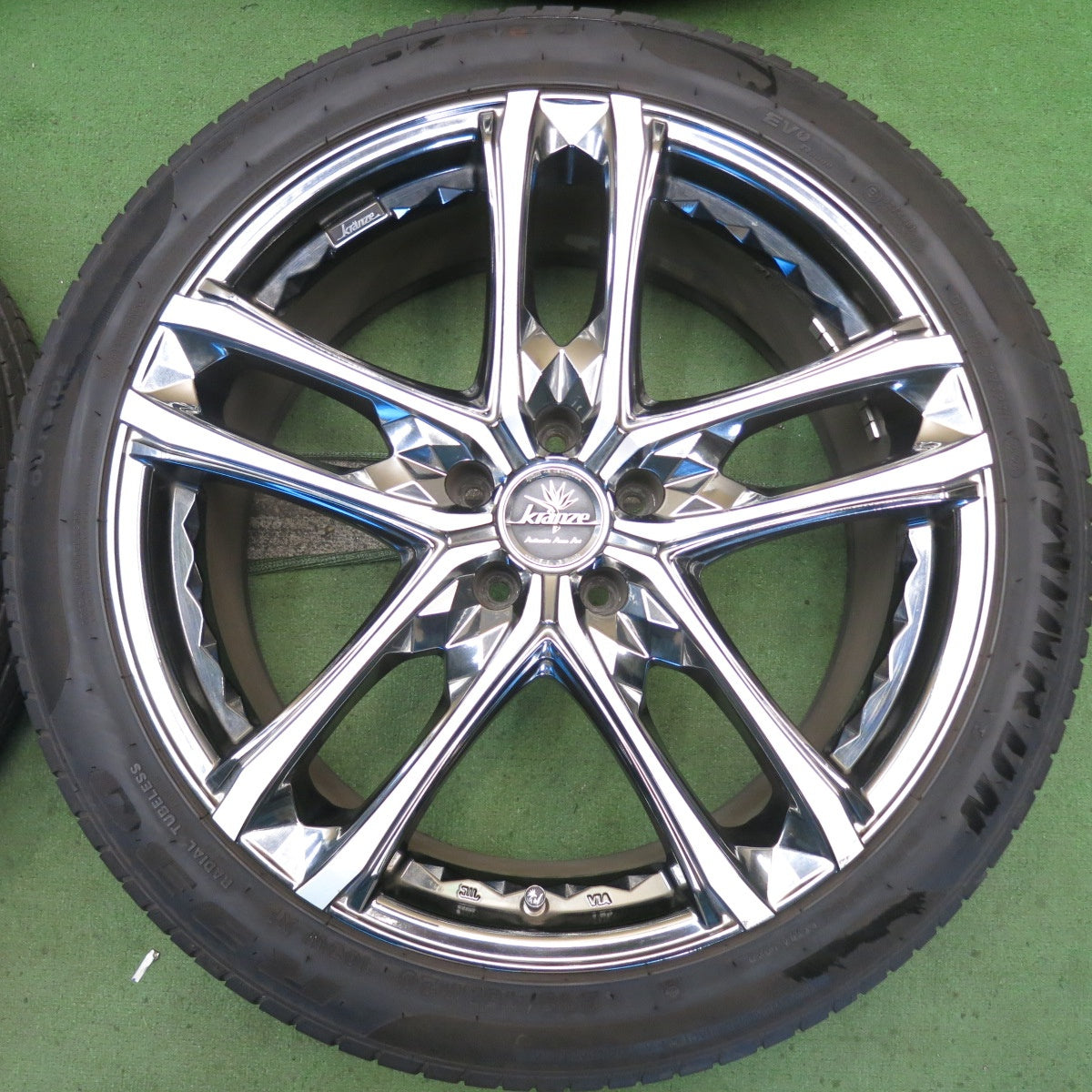 バリ溝！24年！9分◎Kranze Scintill 168 EVO 245/45R20 ウインラン R330 クレンツェ シンティル 20インチ PCD114.3/5H◎6090609HAノ