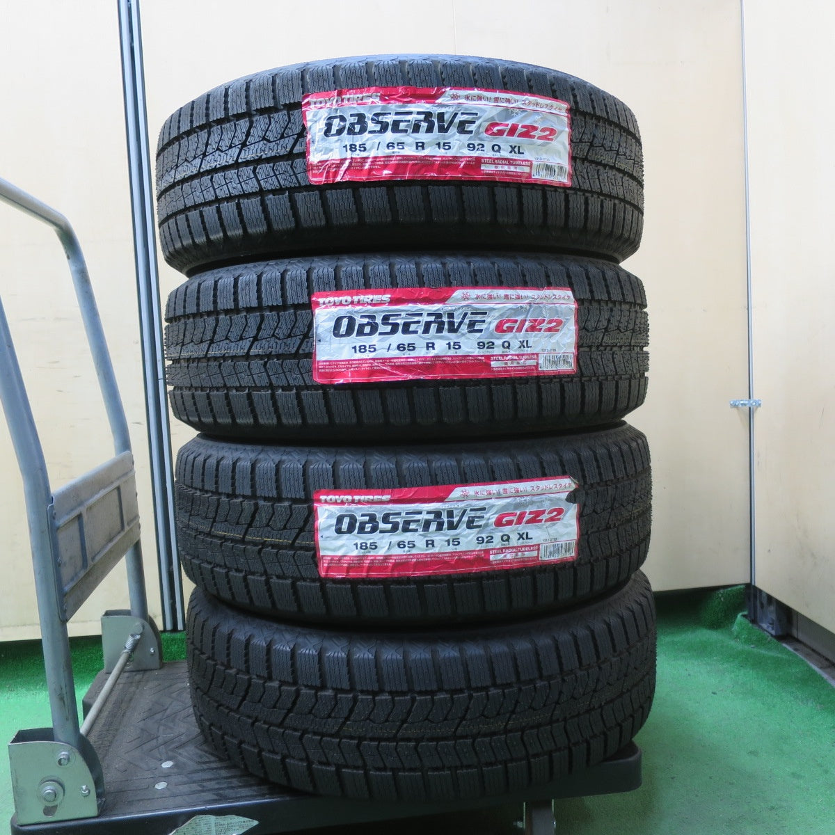 未使用！22年★スタッドレス 185/65R15 トーヨー オブザーブ GIZ2 スチール ホイール 15インチ PCD100 114.3/4H マルチ★5050501イス