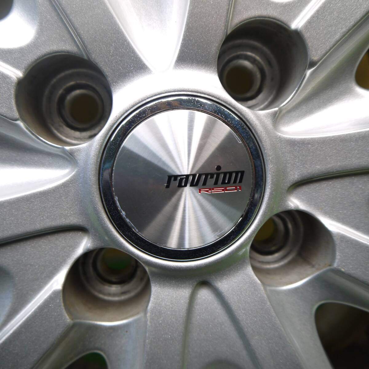 バリ溝！キレイ！8.5分★スタッドレス 165/65R14 グッドイヤー アイスナビ6 ravrion RS01 ラブリオン 14インチ PCD100/4H★5040401Hス