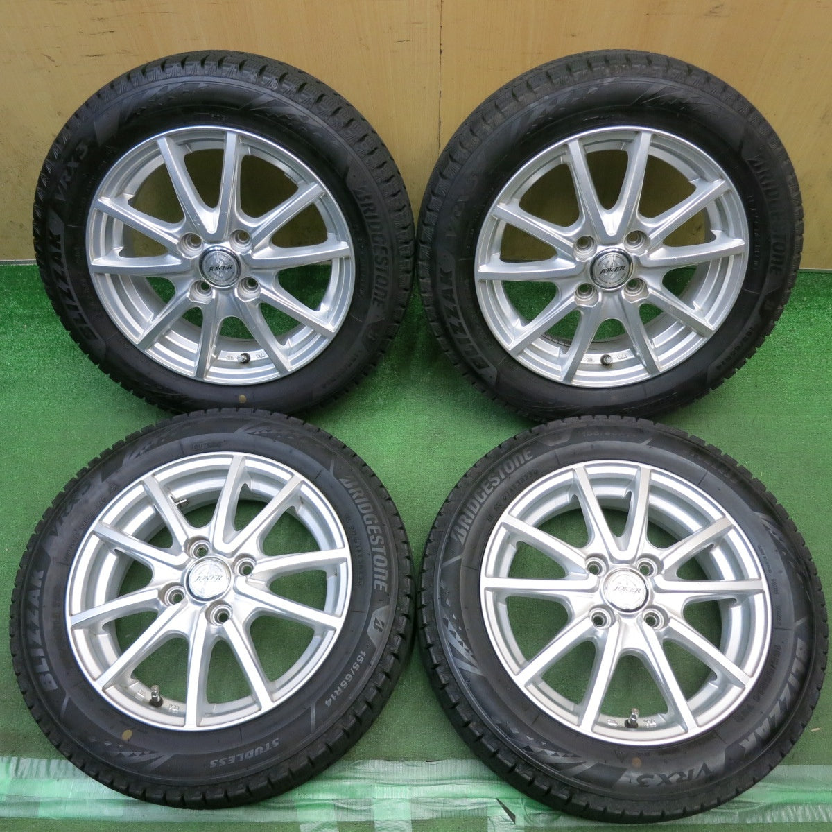 4本価格！23年◎スタッドレス 155/65R14 ブリヂストン ブリザック VRX3 JOKER ジョーカー 14インチ PCD100/4H◎6092604HAス