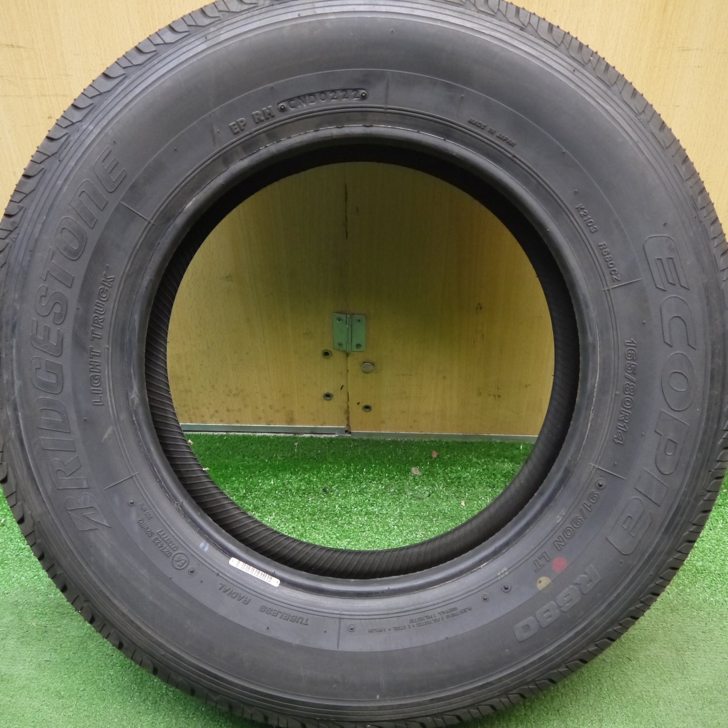 新車外し！22年！1本★165/80R14 91/90N ブリヂストン エコピア R680 タイヤ 14インチ タウンエース バネット 等★6033102Hノタ