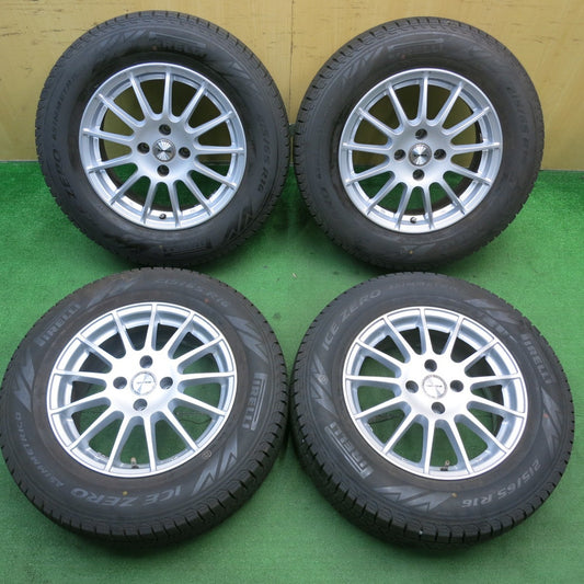 バリ溝！22年！9分★シトロエン 等 IRVINE F01 215/65R16 スタッドレス ピレリ アイスゼロ アシンメトリコ アーヴィン 16インチ PCD108/4H★5052001TNス