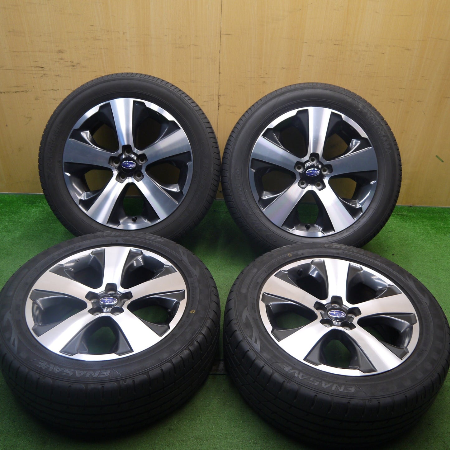 キレイ★スバル XV 純正 225/55R17 ヨコハマ ブルーアース E70 E70JZ ダンロップ エナセーブ RV504 17インチ PCD100/5H★5061305Hノ