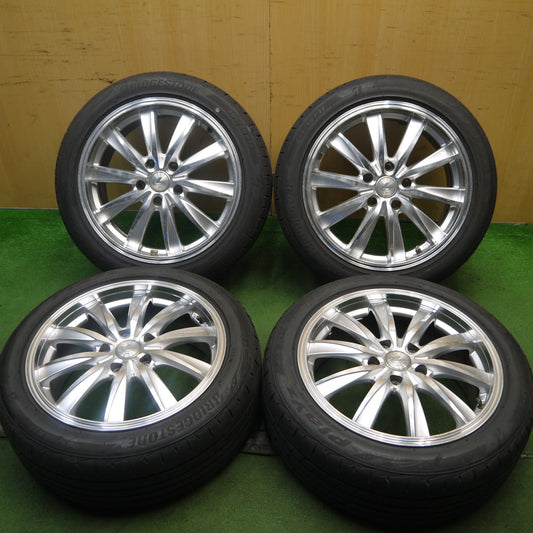 バリ溝！24年！9分★LEONIS CX 205/50R17 ブリヂストン プレイズ PX-RV2 17インチ レオニス PCD114.3/5H★5070902Hノ
