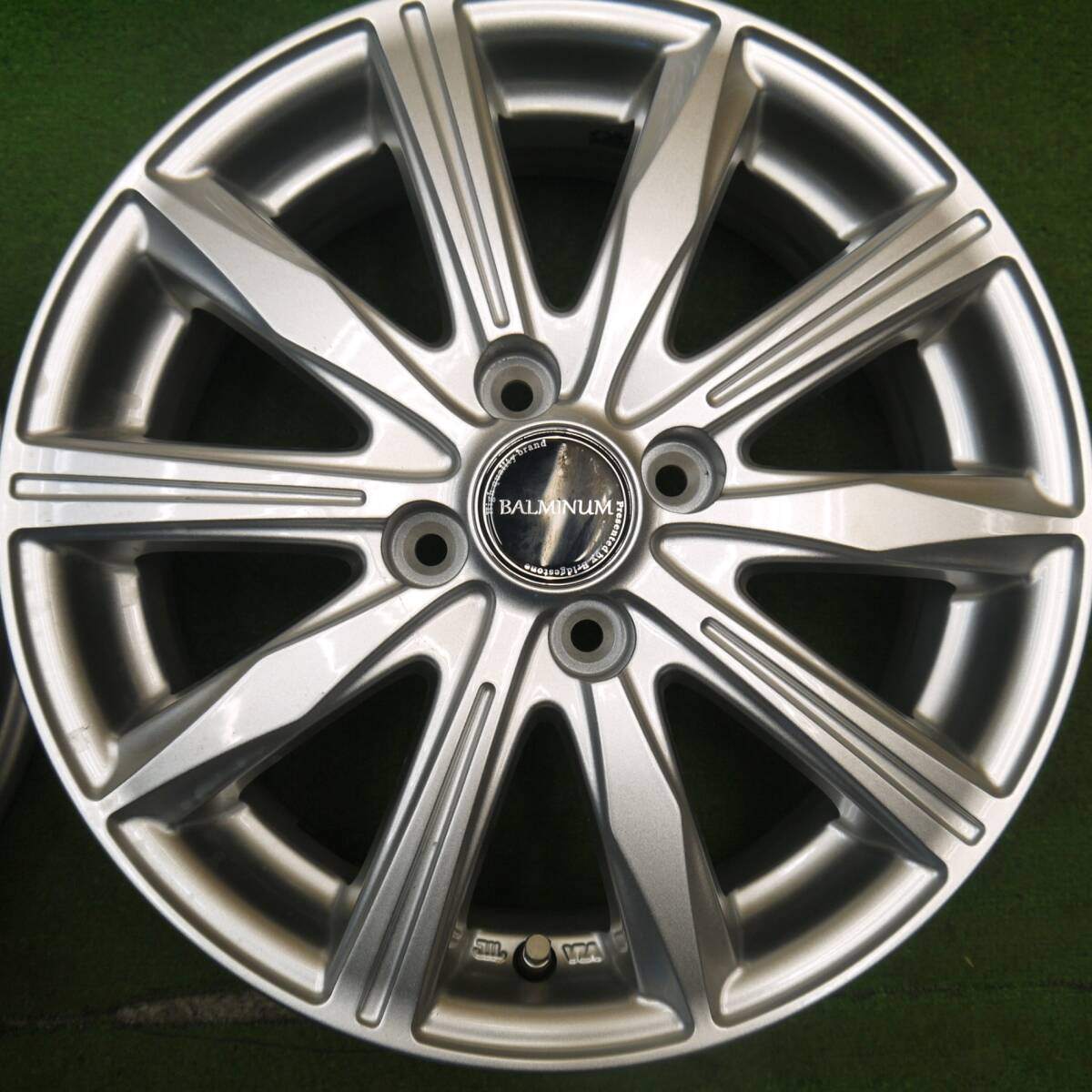美品★BALMINUM バルミナ ブリヂストン製 15インチ ホイール 15×5.5J PCD100/4H★5040806Hホ