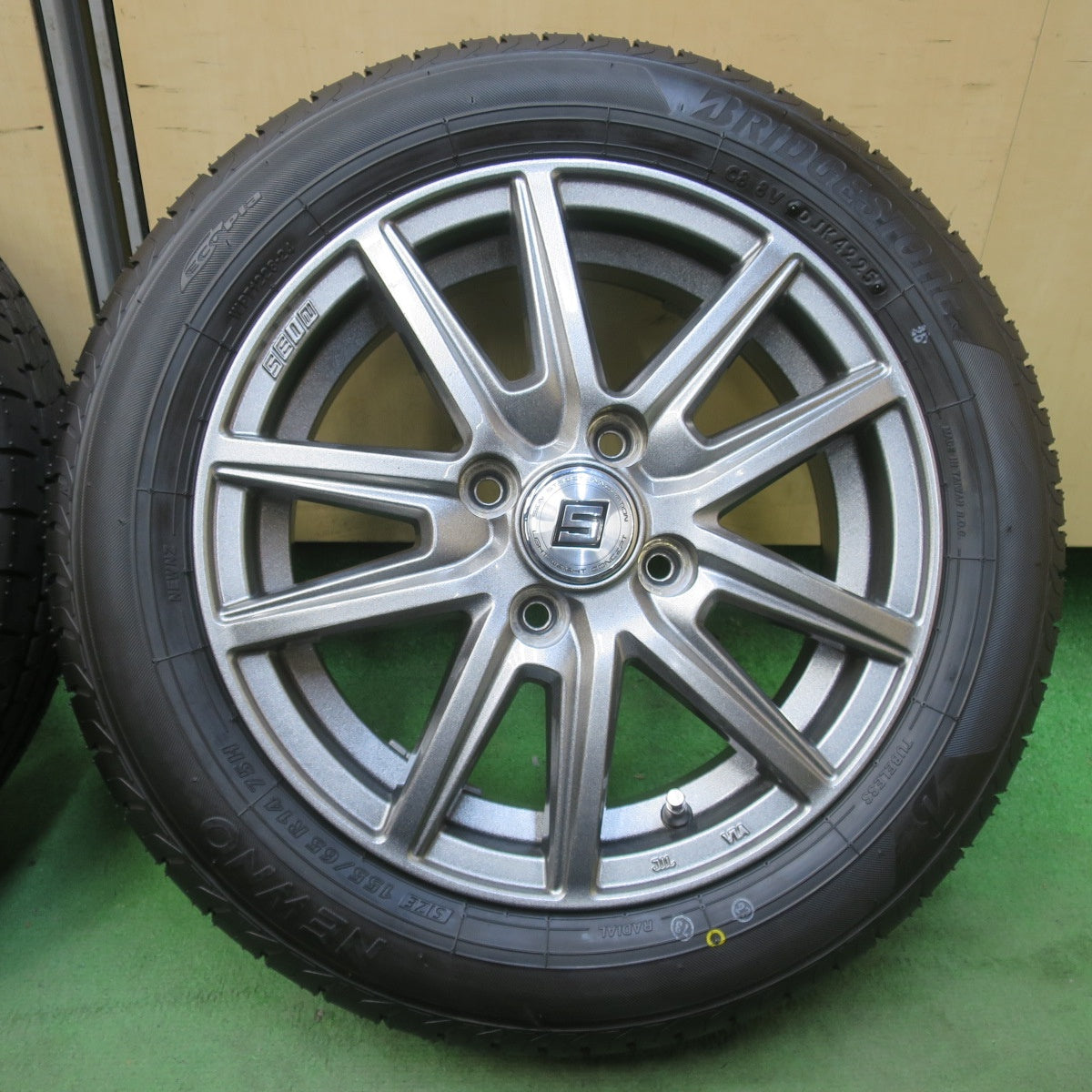 ほぼ未使用！25年！キレイ★155/65R14 ブリヂストン NEWNO SEIN ザイン 14インチ PCD100/4H★6031209イノ