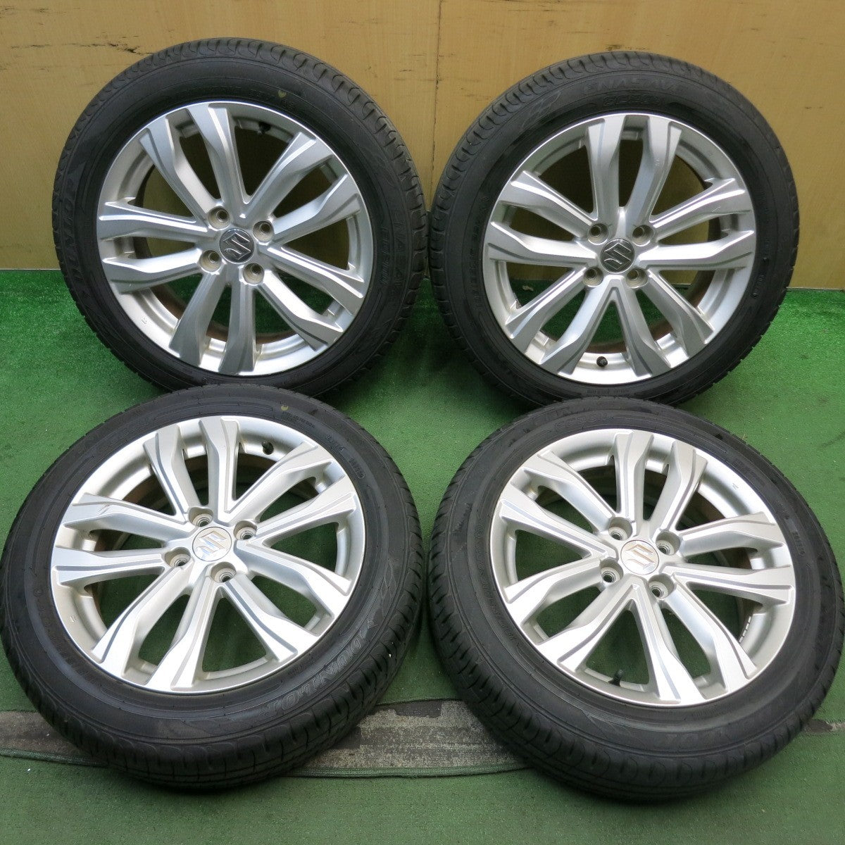 バリ溝！23年！9.5分★スズキ スイフト 純正 185/55R16 ダンロップ エナセーブ EC204 16インチ PCD100/4H★5092708HAノ