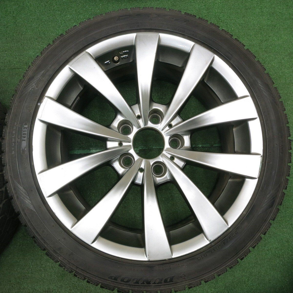 バリ溝！8.5分★BMW 等 MOTEC 阿部商会 225/45R17 スタッドレス ダンロップ DSX-2 モーテック 17インチ PCD120/5H★4040311NJス
