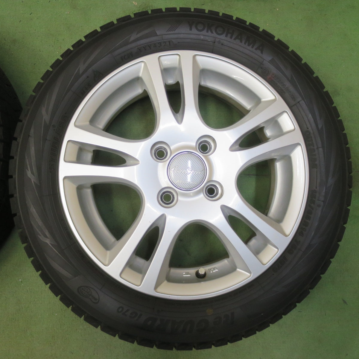 バリ溝！ほぼ10分★スタッドレス 155/65R14 ヨコハマ アイスガード iG70 EuroSpeed MANARAY SPORT ユーロスピード 14インチ PCD100/4H★6060603イス