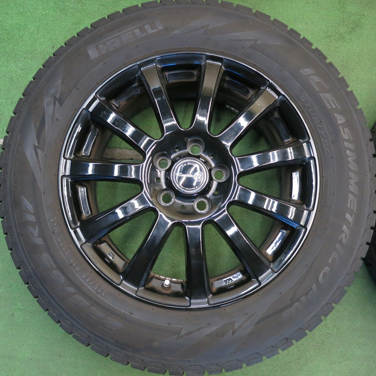 キレイ◎スタッドレス 225/65R17 ピレリ アイスアシンメトリコ プラス Tirado＠ La-Strada 阿部商会 17インチ PCD114.3/5H◎6061401HAス
