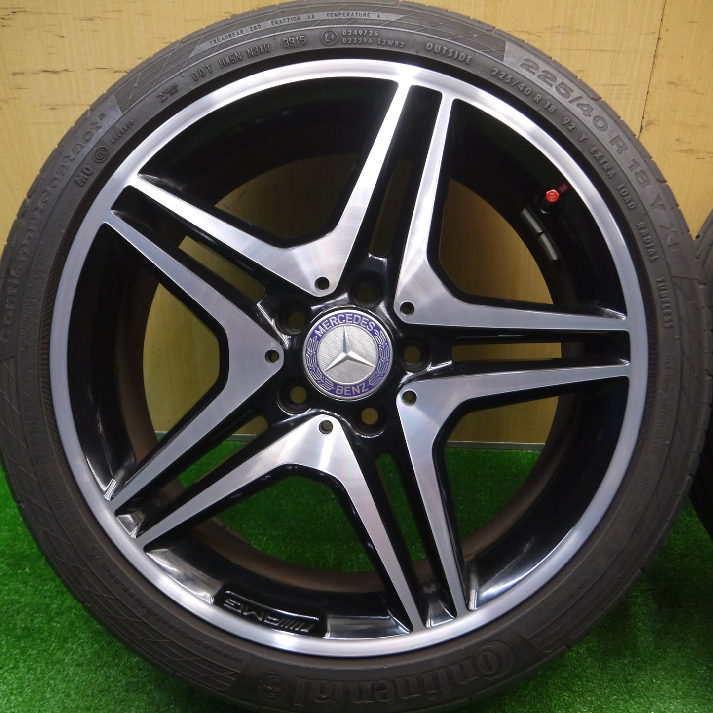 [送料無料] 4本価格★ベンツ Aクラス W176 純正 AMG 225/40R18 コンチネンタル コンチスポーツコンタクト5 MO PCD112/5H★4092409Hノ