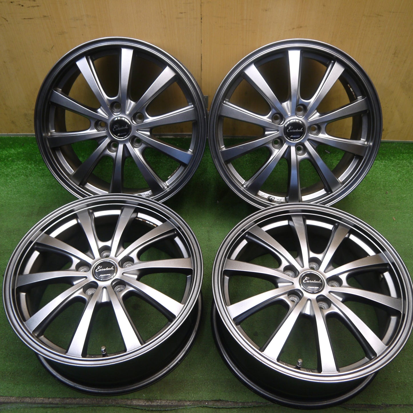 4本価格★Eurotech MANARAY SPORT 17インチ ホイール ユーロテック マナレイ スポーツ 17×7J PCD114.3/5H★6070805KKホ