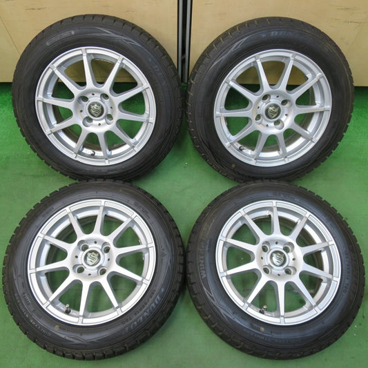 バリ溝！キレイ！9.5分以上★スタッドレス 165/65R14 ダンロップ ウインターマックス WM01 社外 アルミ 14インチ PCD100/4H★5021119イス