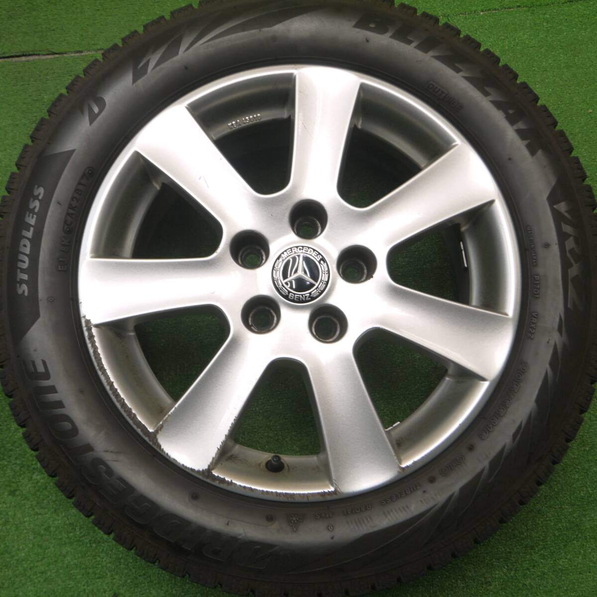 バリ溝！8.5分★ベンツ 等 BORBET 205/55R16 スタッドレス ブリヂストン ブリザック VRX2 ボルベット PCD112/5H★4110106Hス