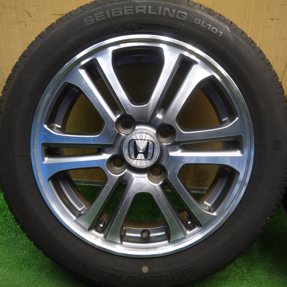 4本価格！23年◎ホンダ JF1 JF2 N-BOX カスタム 純正 155/65R14 セイバーリング SL101 14インチ PCD100/4H◎6092805Hノ