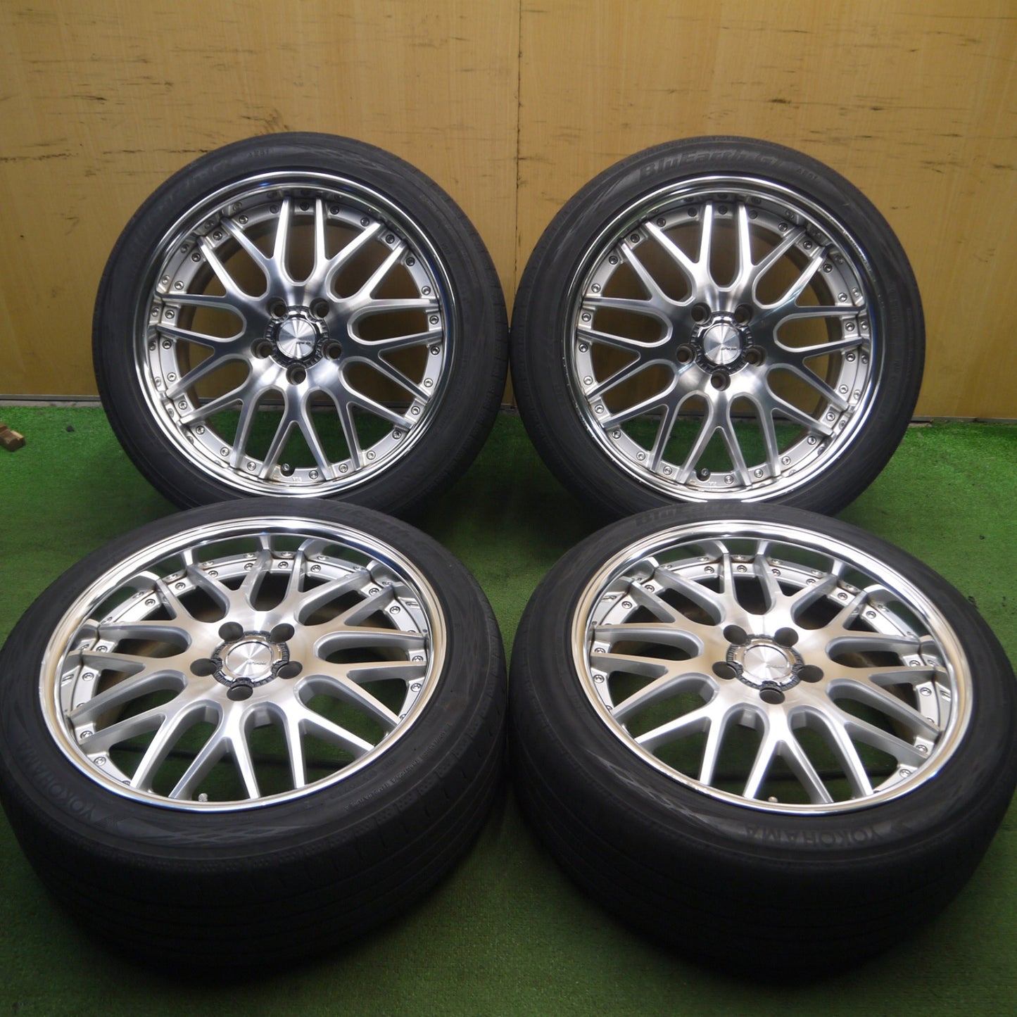 *送料無料* キレイ★WORK Lanvec LM1 225/45R18 ヨコハマ BluEarth-GT AE51 ワーク ランベック PCD114.3/5H★4031315Hノ