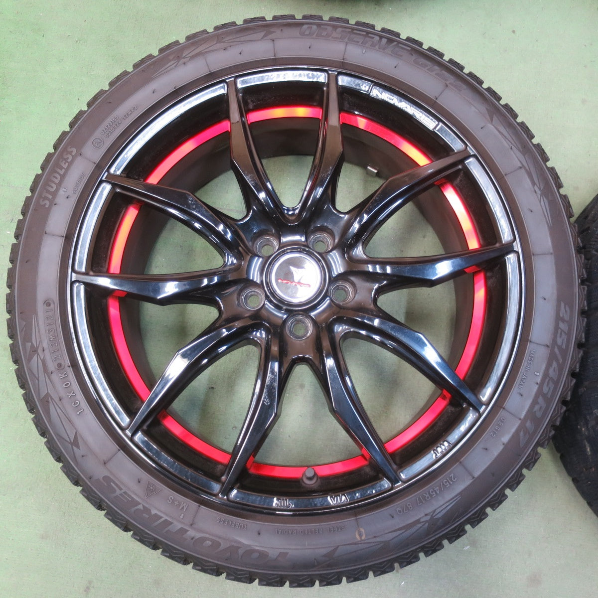 バリ溝！9.5分◎86 BRZ 等 215/45R17 スタッドレス トーヨー オブザーブ GIZ NOVARIS ノヴァリス 17インチ PCD100/5H◎6092912イス