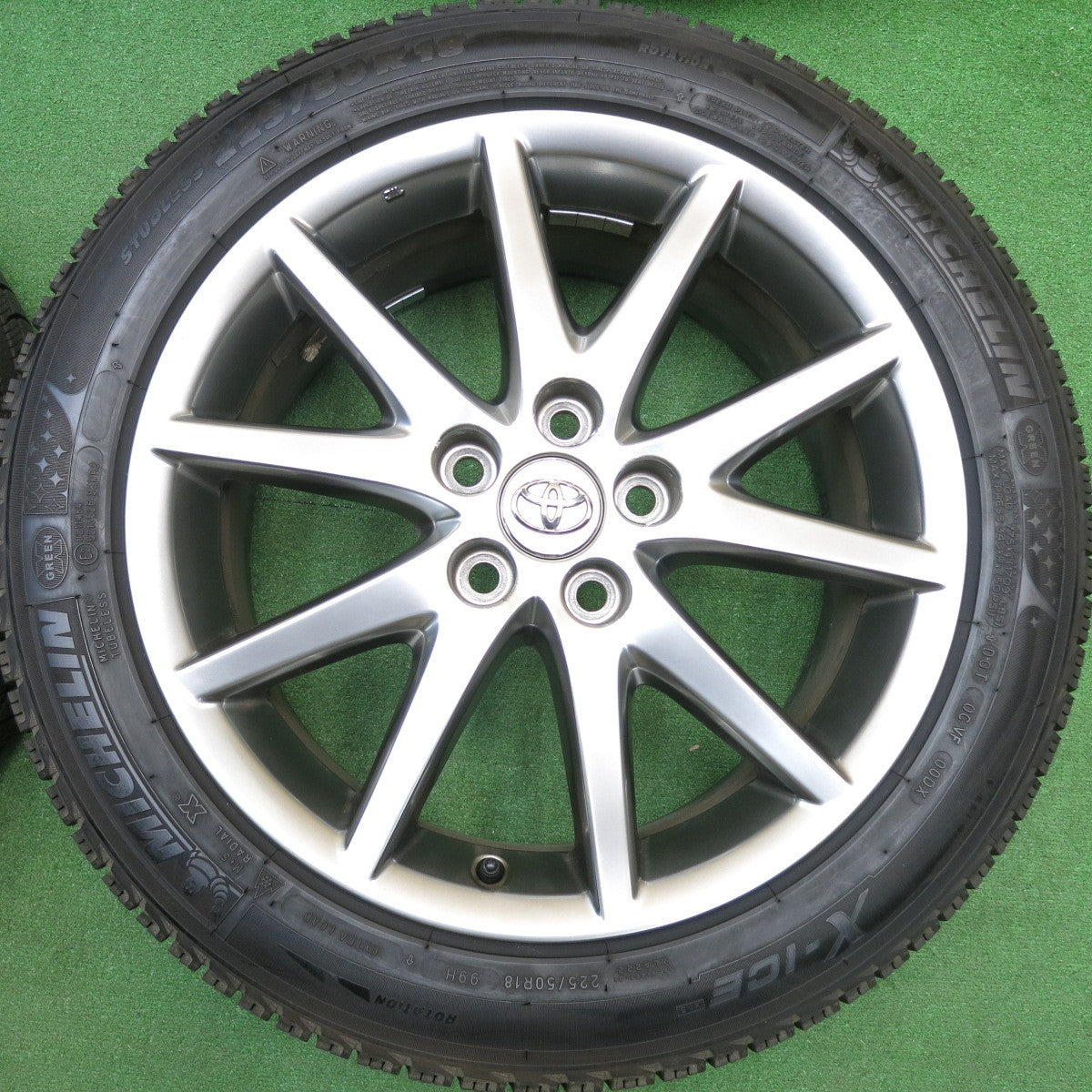 バリ溝！9分★トヨタ 50系 エスティマ アエラス 純正 225/50R18 スタッドレス ミシュラン X-ICE SNOW 18インチ PCD114.3/5H★5120406HAス
